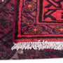 Zanjan Persian Rug 6x3 ft - Semi Antique Medallion Toranj, Herati Mahi Madder Red, Crimson, Dark Red Hand Knotted | pile detail | SKU 112376