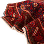 Hamadan Persian Rug 9x3 ft - Semi Antique Afshan Red, Blue Hand Knotted | detail view | SKU 110103