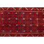 Hamadan Persian Rug 9'10" x 3'7" - Semi Antique Afshan Red, Blue Hand Knotted | pile detail | SKU 110103