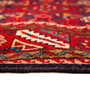 Hamadan Persian Rug 9'10" x 3'7" - Semi Antique Afshan Red, Blue Hand Knotted | side view | SKU 110103