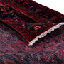 Zanjan Persian Rug 6'8" x 4'7" - Semi Antique Medallion Navy Blue, Crimson Hand Knotted | corner detail | SKU 112378