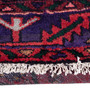 Zanjan Persian Rug 7x4 ft - Semi Antique Medallion Toranj, Herati Mahi Crimson, Navy Blue, Madder Red Hand Knotted | pile detail | SKU 112380
