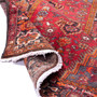 Zanjan Persian Rug 6'7" x 4'3" - Semi Antique Medallion Navy Blue, Crimson Hand Knotted | corner detail | SKU 112383