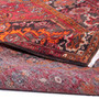 Zanjan Persian Rug 6'7" x 4'3" - Semi Antique Medallion Navy Blue, Crimson Hand Knotted | detail view | SKU 112383