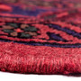 Zanjan Persian Rug 7x4 ft - Semi Antique Medallion (Toranj), Herati (Mahi) Madder Red, Navy Blue, Crimson Hand Knotted | back view | SKU 112384