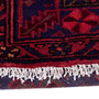 Zanjan Persian Rug 7'3" x 4'7" - Semi Antique Medallion Navy Blue, Crimson Hand Knotted | pile detail | SKU 112384