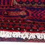 Zanjan Persian Rug 7x4 ft - Semi Antique Medallion Toranj, Herati Mahi Madder Red, Navy Blue, Crimson Hand Knotted | pile detail | SKU 112387