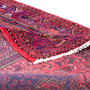 Zanjan Persian Rug 7x4 ft - Semi Antique Medallion Navy Blue, Crimson Hand Knotted | corner detail | SKU 112387