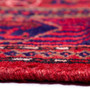 Zanjan Persian Rug 7x4 ft - Semi Antique Medallion (Toranj), Herati (Mahi) Crimson, Navy Blue, Madder Red Hand Knotted | side view | SKU 112388