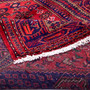 Zanjan Persian Rug 7'1" x 4'7" - Semi Antique Medallion Navy Blue, Crimson Hand Knotted | full view | SKU 112388