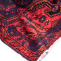 Zanjan Persian Rug 7'5" x 4'8" - Semi Antique Medallion Navy Blue, Crimson Hand Knotted | detail view | SKU 112389