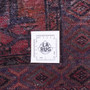 Zanjan Persian Rug 7x4 ft - Semi Antique Medallion Toranj, Herati Mahi Madder Red, Navy Blue, Dark Red Hand Knotted | full view | SKU 112390