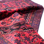 Zanjan Persian Rug 7'7" x 4'1" - Semi Antique Medallion Navy Blue, Crimson Hand Knotted | detail view | SKU 112390
