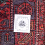 Zanjan Persian Rug 6x4 ft - Semi Antique Medallion Navy Blue, Crimson Hand Knotted | full view | SKU 112391