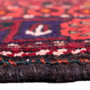 Zanjan Persian Rug 8x4 ft - Semi Antique Medallion Navy Blue, Crimson Hand Knotted | back view | SKU 112395