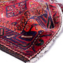 Zanjan Persian Rug 8x4 ft - Semi Antique Medallion Navy Blue, Crimson Hand Knotted | detail view | SKU 112395