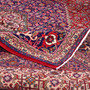 Tabriz Persian Rug 10x7 ft - Semi Antique Medallion Red, Cream Hand Knotted | detail view | SKU 112401