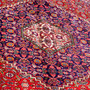 Tabriz Persian Rug 10x7 ft - Semi Antique Medallion Red, Cream Hand Knotted | side view | SKU 112401