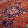 Tabriz Persian Rug 11'6" x 8'2" - Semi Antique Medallion Red, Cream Hand Knotted | side view | SKU 112406