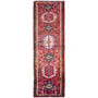 Karaja Persian Rug 9x2 ft - Semi Antique Medallion Ultramarine, Red Hand Knotted | front view | SKU 112407