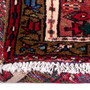Karaja Persian Rug 9'5" x 2'10" - Semi Antique Medallion Ultramarine, Red Hand Knotted | pile detail | SKU 112407