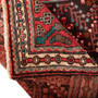 Hamadan Persian Rug 9x3 ft - Semi Antique Afshan Red, Blue Hand Knotted | corner detail | SKU 110105