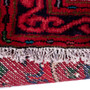 Karaja Persian Rug 6'3" x 3'1" - Semi Antique Medallion Ultramarine, Red Hand Knotted | pile detail | SKU 112409