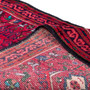 Karaja Persian Rug 6'3" x 3'1" - Semi Antique Medallion Ultramarine, Red Hand Knotted | corner detail | SKU 112409