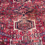 Karaja Persian Rug 6'3" x 2'11" - Semi Antique Medallion Ultramarine, Red Hand Knotted | side view | SKU 112410