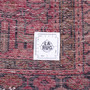 Karaja Persian Rug 6x2 ft - Semi Antique Medallion Ultramarine, Red Hand Knotted | full view | SKU 112410
