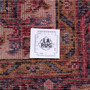 Goravan Persian Rug 11x8 ft - Semi Antique Medallion Toranj Herati Mahi Madder Red Burgundy Navy Blue Hand Knotted | full view | SKU 112420