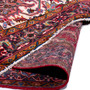 Goravan Persian Rug 11x8 ft - Semi Antique Medallion Blue, Red Hand Knotted | detail view | SKU 112420