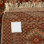 Turkmen Persian Rug 6'3" x 4'3" -  Geometric Crimson, Navy Blue Hand Knotted | full view | SKU 110106