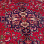 Azarshahr Persian Rug 10x8 ft - Semi Antique Medallion Red, Cream Hand Knotted | side view | SKU 112421
