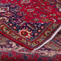 Azarshahr Persian Rug 10x8 ft - Semi Antique Medallion Toranj, Shah Abbasi Red, Navy Blue, Cream Hand Knotted | corner detail | SKU 112421