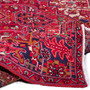 Heriz Persian Rug 13'5" x 9'6" - Semi Antique Medallion Red, Brown Hand Knotted | detail view | SKU 112423