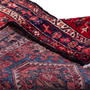 Karaja Persian Rug 12'6" x 2'9" - Semi Antique Medallion Ultramarine, Red Hand Knotted | corner detail | SKU 112425