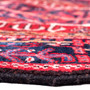 Zanjan Persian Rug 10x3 ft - Semi Antique Medallion Navy Blue, Crimson Hand Knotted | pile detail | SKU 112426