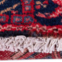 Zanjan Persian Rug 10x3 ft - Semi Antique Medallion Navy Blue, Crimson Hand Knotted | back view | SKU 112426