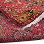 Azerbaijan Persian Rug 11x3 ft - Semi Antique Medallion Red, Cream Hand Knotted | corner detail | SKU 112427