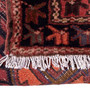 Karaja Persian Rug 10'0" x 2'5" - Semi Antique Medallion Ultramarine, Red Hand Knotted | pile detail | SKU 112428