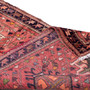 Karaja Persian Rug 10'0" x 2'5" - Semi Antique Medallion Ultramarine, Red Hand Knotted | corner detail | SKU 112428