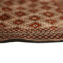 Turkmen Persian Rug 6'4" x 4'4" -  Geometric Crimson, Navy Blue Hand Knotted | back view | SKU 110107