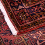 Ahar Persian Rug 10x3 ft - Semi Antique Medallion (Toranj), Geometric Madder Red, Rust Red, Navy Blue Hand Knotted | corner detail | SKU 112431