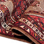 Azerbaijan Persian Rug 14'1" x 3'8" - Semi Antique Medallion Red, Cream Hand Knotted | detail view | SKU 112432