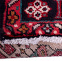 Karaja Persian Rug 11'2" x 4'1" - Semi Antique Medallion Ultramarine, Red Hand Knotted | pile detail | SKU 112435