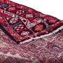Karaja Persian Rug 11'2" x 4'1" - Semi Antique Medallion Ultramarine, Red Hand Knotted | corner detail | SKU 112435