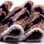 Tabriz Persian Rug 4'7" x 1'4" - Semi Antique Medallion Red, Cream Hand Knotted | detail view | SKU 112436