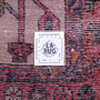 Azerbaijan Persian Rug 10'10" x 3'6" - Semi Antique Medallion Red, Cream Hand Knotted | corner detail | SKU 112437