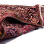 Sharabian Persian Rug 10x5 ft - Semi Antique Medallion Black, Navy Blue Hand Knotted | detail view | SKU 112452